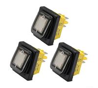 Marine Waterproof Rocker Switch, 4P 15A Toggle Switch with Frame for Better Fit (white)