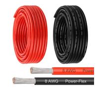 Marine Wire 8 AWG 30FT, XRDS -RF 8 Gauge Tinned Copper Boat Cable, High Strand Flexible Marine Grade Electrical Wire for Boat, RV, Automotive, and Solar, Red & Black