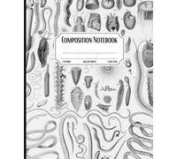 Marine Worms And Creatures Composition Notebook College Ruled: Vintage Sea Life Illustration | Ocean Print Pattern Aesthetic Journal For School, College, Work, Office | Wide Lined Diary