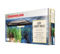 MarineLand LED Light Hood for Aquariums, Day & Night Light 24 by 12-Inch,Blacks & Grays