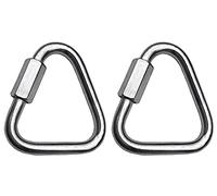 MarineNow 316 Stainless Steel Delta Quick Link Marine Grade Triangle Choose Size and Quantity (02-Pack, 04 mm (5/32"))