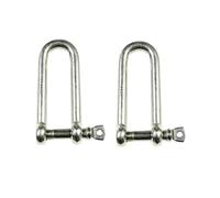 MarineNow 316 Stainless Steel Long D-Shackle Marine Grade Choose Size and Pack Quantity (06 mm, 02-Pack)