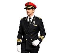 Mariner Dress Up - Professional Sailor Suite, Commander Role Play Equipment, Theme Party Set, Marine Officer Clothing | High Seas Voyage Accessory, Ideal for Stage Events