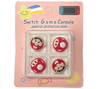 Mario and 1-Up Mushroom Compatible Controller OLED Switch Joy Switch Lite Rubber Thumb Grips Caps Covers 4 Pack