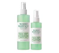 Mario Badescu Facial Spray with Aloe Cucumber and Green Tea for All Skin Types | Face Mist that Hydrates & Invigorates | 8 FL OZ & 4 FL OZ Combo