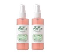 Mario Badescu Facial Spray with Aloe Herbs and Rose Water for All Skin Types Face Mist that Hydrates Rejuvenates & Clarifies 4 FL OZ(Pack of 2)