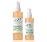 Mario Badescu Facial Spray with Aloe Sage and Orange Blossom for All Skin Types | Face Mist That Hydrates & Uplifts | 8 FL OZ & 4 FL OZ Combo