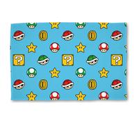 Character World Nintendo Officially Licensed Super Mario Fleece Blanket | Super Soft Warm Throw, Continue Gaming Design Brands | Perfect For The Bedroom, Camping & Sleepovers