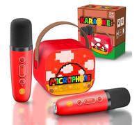 Mario Karaoke Machine 2 Microphones, Pixel Miner Toys, Mario Toys for Kids Ages 3 4 5 6 7 8-12, Microphone Toys for Boys Girls 3-15 Years Old, Birthday Gifts for Kids Boys Age 3-10