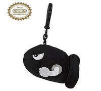 Mario Kart Bullet Bill Plush Toy 10 cm, Nintendo and Mario Merchandise for Retro Gaming Fans, Clip-on Toy and Desk Gadgets and Gaming Desk Accessories, Suitable from 4 Years Old