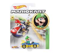 MARIO KART DieCast Model LUIGI MACH 8 Car 5cm Scale 1:64 Hot Wheels GBG27