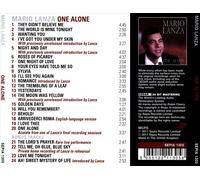 MARIO LANZA (ACTOR/SINGER) - ONE ALONE NEW CD