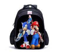 (Mario, Large) Student Large Schoolbag Capacity Kids Backpack Outdoor Travel Bag Gift