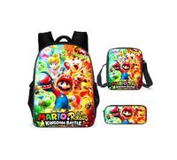 (MARIO) Mario 3pcs Super School Bag Backpack Shoulder Pencil Case Suitable For Kids