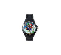 Mario Quartz Watch Silicone Band Black
