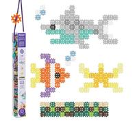 Marioinex Build Sea Animals Blueprint Puzzle 230 Interlocking Micro Waffle Blocks- Improves Fine Motor Skills- STEM STEAM Building Montessori Toys for Boys and Girls 5+