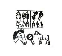 Marion Frost- Patchwork Cutters- Horse set Complete with Instructions. Ideal for cupcake toppers -by Bake and Create