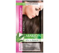 Marion Hair Color Shampoo in Sachet - Lasts 4-8 Washes, Shade 53 Coffee Brown