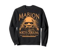 Marion North Carolina Bigfoot 1844 Sasquatch Orange Art Sweatshirt