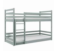 marion wooden bunk bed without mattress in grey