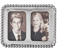 MARIPOSA 3714 2x3 Vertical Double Frame, Aluminium, Silver, Double 2" x 3" Photo Frame