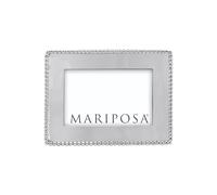 MARIPOSA BEADED 4X6 ENGRAVABLE FRAME | SILVER | BRILLANTE | FRAMES | ENGRAVABLE FRAMES | RECYCLED SANDCAST ALUMINUM | HANDMADE IN MEXICO