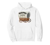 Mariposa California Covered Wagon for Men Women. Pullover Hoodie