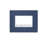 MARIPOSA Indigo-Blue Faux Grasscloth 4x6 Frame 4x6