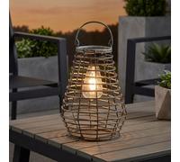 Maris Slate Solar Rattan Garden Lantern