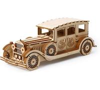 Marissa's Garden & Gift Vintage Car Wooden Model Kit, 187 Pieces, DIY Classic Car Assembly Set, 27 x 10 x 10 cm