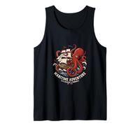 Maritime Adventure Kraken Embrace Nautical Sea Monster Ocean Tank Top