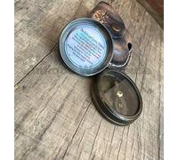Maritime Antique Brass Magnetic Pocket Compass with Leather Case Vintage Decor