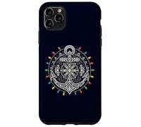 Maritime Christmas Anchor Mandala with Snowflake Design Case for iPhone 11 Pro Max