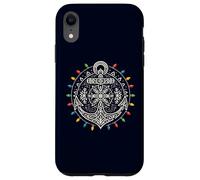 Maritime Christmas Anchor Mandala with Snowflake Design Case for iPhone XR