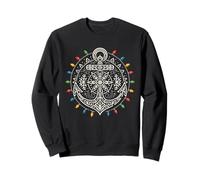 Maritime Christmas Anchor Mandala with Snowflake Design Sweatshirt