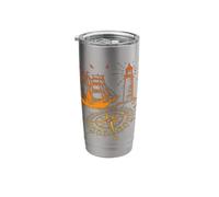 Maritime Compass Sailing Ship North Lighthouse Stainless Steel Insulated Tumbler