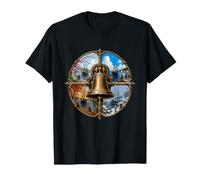 Maritime Harbor Bell Tall Ships Four Seasons T-Shirt