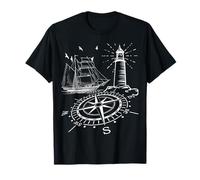 Maritime lighthouse compass sailing ship idea T-Shirt