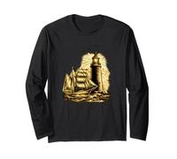 Maritime Lighthouse Compass Sailing Ship North Long Sleeve T-Shirt