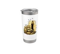 Maritime Lighthouse Compass Sailing Ship North Stainless Steel Insulated Tumbler