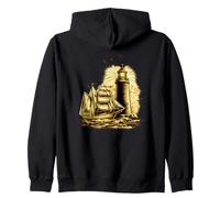 Maritime Lighthouse Compass Sailing Ship North Zip Hoodie