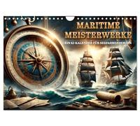 Maritime masterpieces: An AI calendar for seafaring hearts UK-Version (Wall Calendar 2026 DIN A4 Landscape), CALVENDO 12 Month Wall Calendar