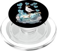 Maritime Retro Seagull Seagulls Bottle Message Sea Sailors Child PopSockets PopGrip for MagSafe