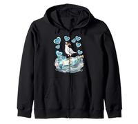 Maritime Retro Seagull Seagulls Bottle Message Sea Sailors Child Zip Hoodie