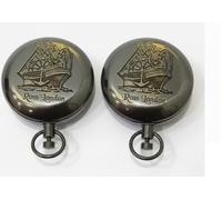Maritime treasures Brass Pocket Compass Vintage Nautical Navigation Compass with Ship Design, Antique Style Maritime Collectible Gift for Sailing, Camping