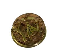 Maritime Treasures Brass Sundial Compass Vintage Nautical Sundial, Antique Maritime Collectible, Working Compass for Navigation, Steampunk Décor, Gift for Men & Collectors