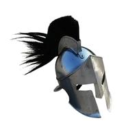 Maritime treasures Greek Spartan Corinthian Helmet with Black Plume - Handcrafted Steel Warrior Armour for Cosplay, LARP, Halloween, Fancy Dress and Display Collectors
