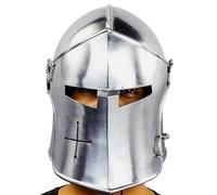 Maritime treasures Halloween Medieval Knight Helmet Full Face Steel Armor Helmet for LARP, Reenactment, Halloween & Display