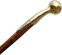 Maritime treasures Hames Brass Handle Walking Stick for Men - Handcrafted Wooden Cane - Classic Mobility Aid - Vintage Style Walking Cane for Dad or Grandad