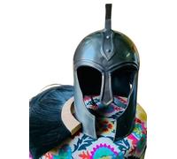 Maritime treasures Handmade Greek Spartan Helmet Ancient Corinthian Warrior Steel Helmet with Horsehair Crest for Cosplay, LARP, Reenactments & Collectors Display